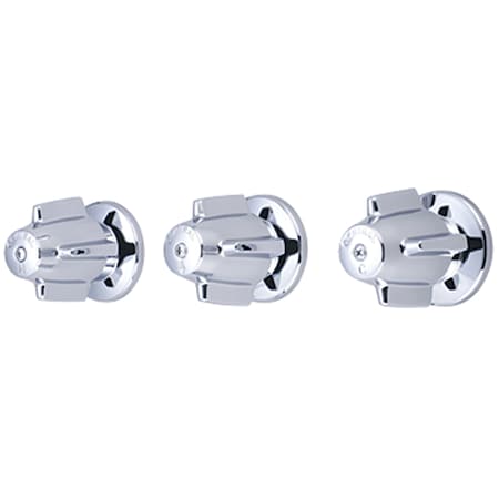 Central Brass Three Handle Valve Set, IPS, Wallmount, Polished Chrome 951